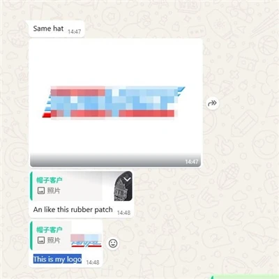 Wanjia Hat Factory ontvangt een aangepaste logo -bestelling