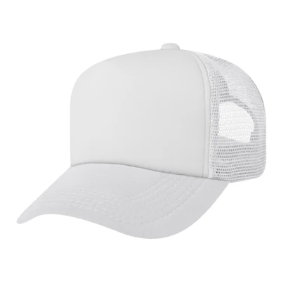 Witte Snapback-truckerpet
